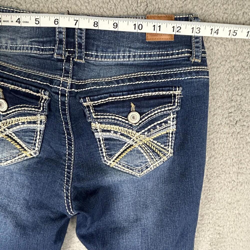 Wallflower Womens The Luscious Curvy Bootcut Jeans 1 Regular Blue Denim Classic - Picture 11 of 13